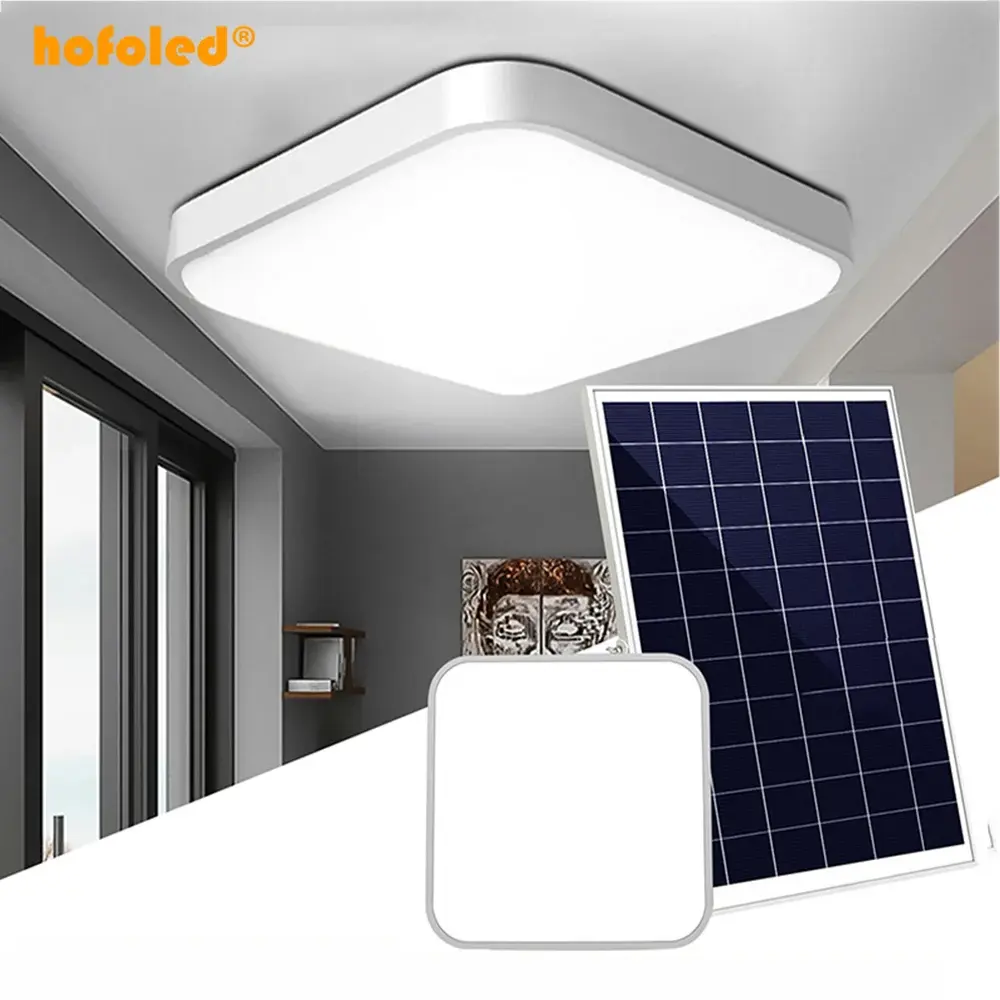 Hofoled 50W 100W 150W Square Waterproof Outdoor LED Ceiling Lamp Indoor Solar Led Ceiling Light