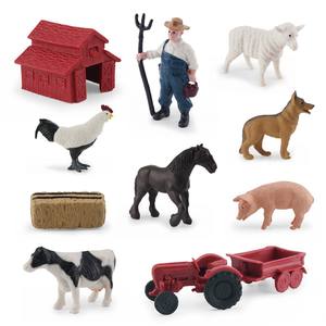 Mini Granja de Simulación Transfronteriza, Aves de Corral, <span class=keywords><strong>Pollo</strong></span>, Pato, Ganso, Vaca Lechera, Modelo de Animales Pequeños, Mesa de Arena para Maternidad, Juguete de Paisaje de PVC - Product Image 4