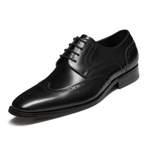 Chaussures pour hommes en cuir de vachette véritable de haute qualité, logo personnalisé, fabrication artisanale, style décontracté respirant, articles de luxe - Product Image 1