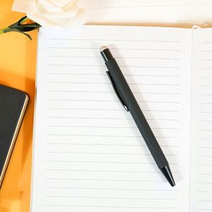 Low Price Custom Wholesale Office&Stationery Supplies Plastic <b>Pen</b> Black Soft Touch Screen <b>Pen</b> 2 in 1 <b>Ballpoint</b> <b>Pens</b> With Logo - Product Image 5