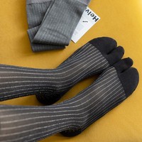 Chaussettes de cheville pour femme à deux doigts, printemps-été, antidérapantes, en nylon, unies ou imprimées, à aiguille simple, personnalisées, mi-mollet