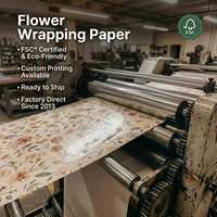 Papier d'emballage pour fleurs imperméable Ouya, 58*58cm, laminé double face, matériau d'emballage pour bouquets floraux, 20 feuilles/paquet