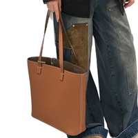 Bolso de Hombro Tipo Cubo de Cuero de Grano Superior TC, Versión Coreana 2026, Doble Cara, Abierto, con Correa Única para Axila, Poliéster