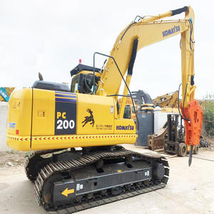 Excavadora usada de alta calidad de 20 toneladas, excavadora Komatsu PC200 con martillo rompedor a la venta - Product Image 1