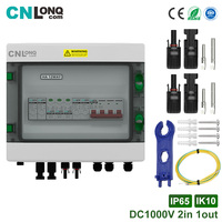 Boîtier de Combinaison Solaire CNLONQ 2 Entrées 1 Sortie DC1000V avec Connecteur MC4 pour le Marché de Gros Solaire du Moyen-Orient et les Systèmes Connectés au Réseau
