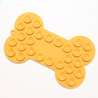 Nouveau tapis de léchage transfrontalier pour animaux de compagnie, gamelle lente en silicone de qualité alimentaire en forme d'os pour chien SH5.1, tapis d'alimentation pour animaux