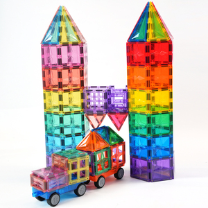 MNTL ubin magnetik Kastil 108 buah Set blok bangunan mainan kreatif DIY ubin Magnet anak-anak mainan pendidikan untuk anak-anak - Product Image 1