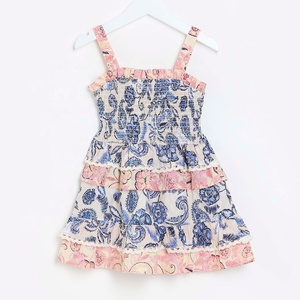 Usine personnalisée 2024 vente chaude enfants filles robes avec des fleurs boutique <span class=keywords><strong>pas</strong></span> <span class=keywords><strong>cher</strong></span> coton bébé fille <span class=keywords><strong>robe</strong></span> vêtements quotidiens enfants vêtements - Product Image 1