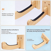 Supports muraux en bois pour planches de surf, support mural pour planches de surf, fonctionnant également comme support pour shortboard, skimboard et longboard