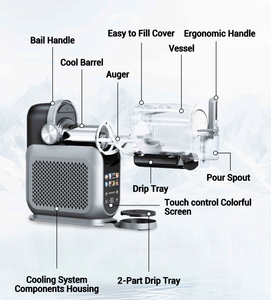 เครื่องทำน้ำแข็งปั่นและเครื่องดื่มแช่แข็งแบบสัมผัสหน้าจอ ระบบทำความเย็นเร็ว สำหรับใช้ในครัวเรือน - Product Image 4