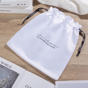 Özel Logo ile saten çanta, yumuşak saten toz torbası, yumuşak saten çanta toptan - Product Image 5