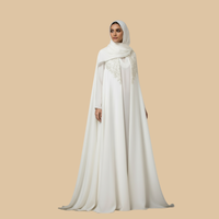 Ensemble deux pièces brodé de sequins 2026 – Nouvelle collection élégante – Vente en gros – Abaya musulmane en laine de luxe personnalisée, ouverte sur le devant, style Dubaï, modeste