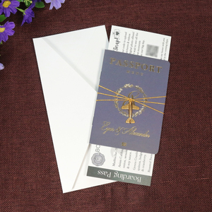 Haute qualité personnalisé Ins Style marine <span class=keywords><strong>passeport</strong></span> carte d'embarquement <span class=keywords><strong>mariage</strong></span>/fête cartes d'invitation avec avion en métal acrylique pour <span class=keywords><strong>mariage</strong></span> - Product Image 6