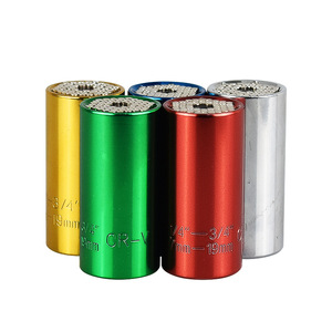 KZD Multi Functional Socket 1/4 In Chrome Vanadium Steel Self Adjusting Metric Imperial Ratchet Socket Wrench <b>Tool</b> - Product Image 5