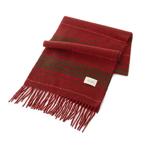Invierno otoño Año Nuevo Navidad temática mujer bufanda roja a cuadros estilo Cachemira chal tradicional hecho poliéster Hashi marca - Product Image 5