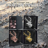 Verseur rapide en acier inoxydable dragon animal personnalisé Distributeur de vin en métal Aérateur de vin de tir Verseur pour bouteilles d'alcool Bec verseur de liqueur