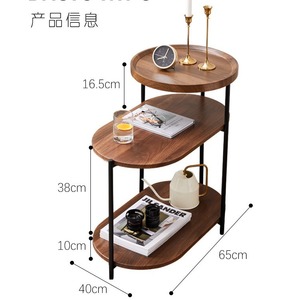 Nordic Style Side Table Wood Multi Tier <b>Shelf</b> Sofa <b>Bedside</b> Table Home Decor - Product Image 4