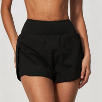 GH Wholesale Shorts de course 2-en-1 pour femmes, à double couche avec poches, séchage rapide, anti-transparence, pour la gym, le fitness et le yoga