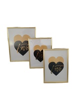 Cadre photo Longtai LTC en alliage d'aluminium à bord étroit pour affiches/certificats A4/A3, fixation murale avec design de porte segmentée