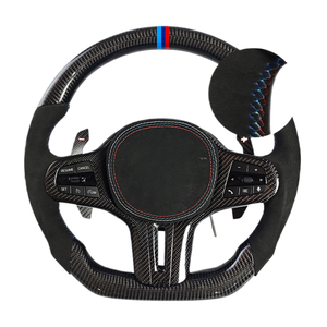 Volant sport modifié en Alcantara avec logo tricolore en fibre de carbone pour les modèles de la série G ZC-G38-YD-T07-F - Product Image 1