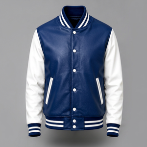 เสื้อแจ็คเก็ตวาร์ซิตี้คุณภาพสูงสำหรับผู้ชายพร้อมปกตั้ง - Product Image 1