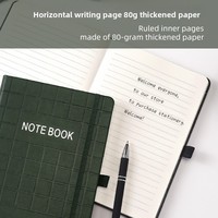 Nouveau carnet de notes professionnel A5 à couverture rigide en cuir PU, ligné, avec reliure thermique, sangle et impression UV, 80 feuilles, édition cadeau, pour l'exportation