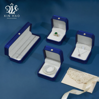 Boîte d'emballage de bijoux tendance en cuir PU avec logo personnalisé pour colliers, bagues et bracelets – Vente chaude