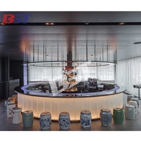Comptoir de bar de Restaurant de luxe, grand comptoir de bar rond LED de boîte de nuit design