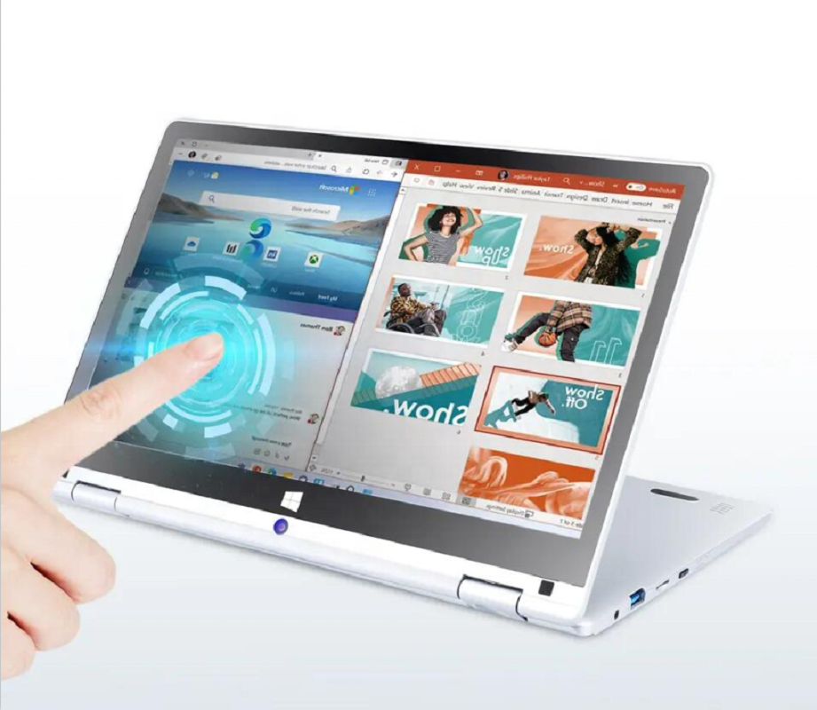 OEM New Touchscreen laptop 360 degree rotating 11.6 inch 128GB 512G 2 in 1 Low price convertible Flip N4020 Touch screen laptops