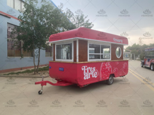 Carrito de Comida para Bar de Jugos, Remolque de Comida, Carrito de Venta de Hot Dogs, Tienda Móvil Expandible, Camioneta Galvanizada para Helados - Product Image 2