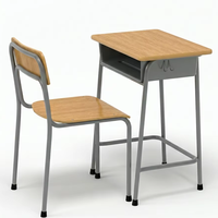 Chaise de bureau en bois moderne et confortable Tianjiu TJ-12366, vente en gros d'usine, ensemble de 22 pièces pour l'école et la chambre, déjà assemblée