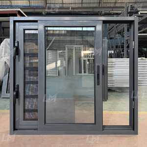 Ventana Corredera de Aluminio con Rotura de Puente Térmico para Viviendas, con Mosquitera Integrada, Tipo Jalousie, Ventanas Panorámicas - Product Image 1