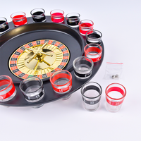 Roulette russe jeu à boire avec 16 verres à liqueur Roulette jeu à boire jeu de barre pour adulte tourner la roue jeu de fête