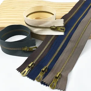 2/5/10pcs 포켓 클로저 자동 잠금 지퍼 15/20/25/30cm 5 # 금속 지퍼 분리 불가능 가방 클로즈 엔드 지퍼 의류 재봉 수리 - Product Image 3