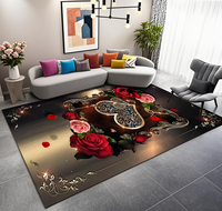 Moderner Kristallvelours-Teppich für Wohnzimmer, Großer Maßgefertigter Umweltfreundlicher Rutschfester Teppich mit Geometrischem Muster, Bestseller