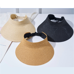 OEM femmes <span class=keywords><strong>pare</strong></span>-<span class=keywords><strong>soleil</strong></span> chapeau vide haut paille chapeaux de <span class=keywords><strong>soleil</strong></span> été <span class=keywords><strong>soleil</strong></span> protection UV pliable queue de cheval chapeaux de plage pour femmes visières de voyage - Product Image 2