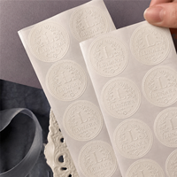 Impression d'étiquettes personnalisées avec logo en relief, autocollant en feuille d'or, papier texturé, autocollant adhésif avec logo de marque