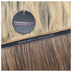 Extensions de cheveux humains vierges de luxe vietnamiennes Genius, directement de l'usine, sans nœuds, sans perte, OEM, marque privée - Product Image 1