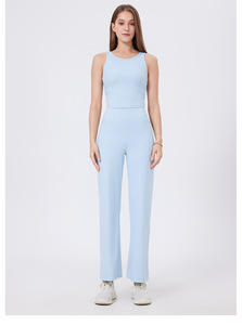 Pantalones de Yoga de Cintura Alta para Mujer, Levanta Glúteos, Pierna Ancha Recta, Suaves, Elásticos en 4 Direcciones, para Pilates, Gimnasio y Deportes, con Bolsillo Trasero - Product Image 4