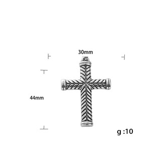 Men's Tibetan Silver <b>Cross</b> Pendant Necklace Geometric Design Retro Style 190149 - Product Image 5