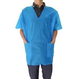 Ultrasonic Machine For Short Sleeve Surgical Doctor Uniforms Doctor Surgical Scrub Suit Top Making Machine