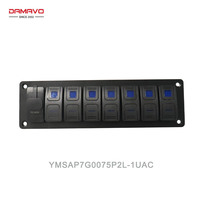 DAMAVO Panneau de commutation à bascule étanche IP65 4-7 voies 12V-24V 20A en alliage d'aluminium et nylon pour usage marin et industriel avec USB rapide
