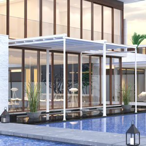 Alta qualità Freestanding <span class=keywords><strong>balcone</strong></span> esterno parasole tettoia tetto retrattile tenda Pergola in lega di alluminio telaio motorizzato - Product Image 5