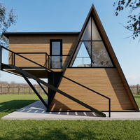 Villa mobile écologique en bois triangulaire, maison préfabriquée modulaire, design traditionnel, pour séjour en parc, jardin ou supermarché