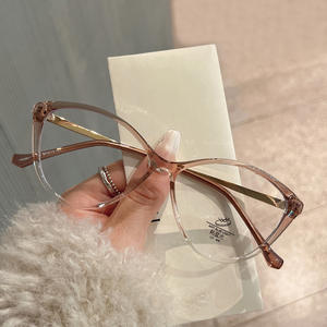 Qianai กรอบแว่นสายตาทรงแมวของผู้หญิงกรอบเต็มป้องกันแสงสีฟ้าเลนส์ AC ทรงรี JS1-4-30317 - Product Image 2