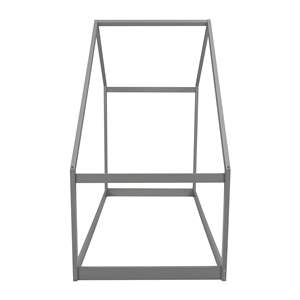 Lit en bois double DB pour animaux de compagnie, gris, avec tapis et coussins, modèle D0100HP2TMU - Product Image 4