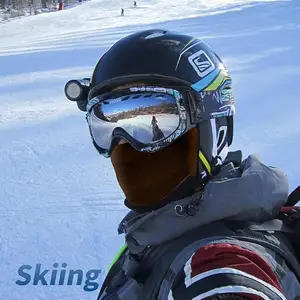 Masker Ski pelindung UV Balaclava kedap angin dan berpori untuk papan salju