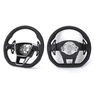 <span class=keywords><strong>Volante</strong></span> Deportivo Personalizable de Cuero Perforado con Base Plana y Línea <span class=keywords><strong>S</strong></span> para <span class=keywords><strong>Audi</strong></span> A3/<span class=keywords><strong>A4</strong></span>/A6 - Color de Costura Personalizado - Product Image 6