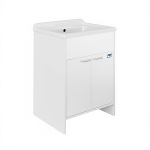 Fregadero con Mueble de PVC de 60 cm de Ancho, 2 Puertas, Almacenamiento para Cocina - Product Image 3