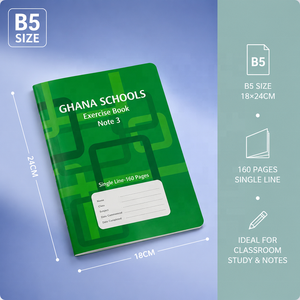 Cahier d'exercices scolaire professionnel de qualité Ghana, 40 feuilles, lignage simple - Product Image 5